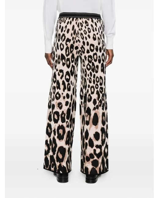 Marc Cain White Hose Mit Animal-Print