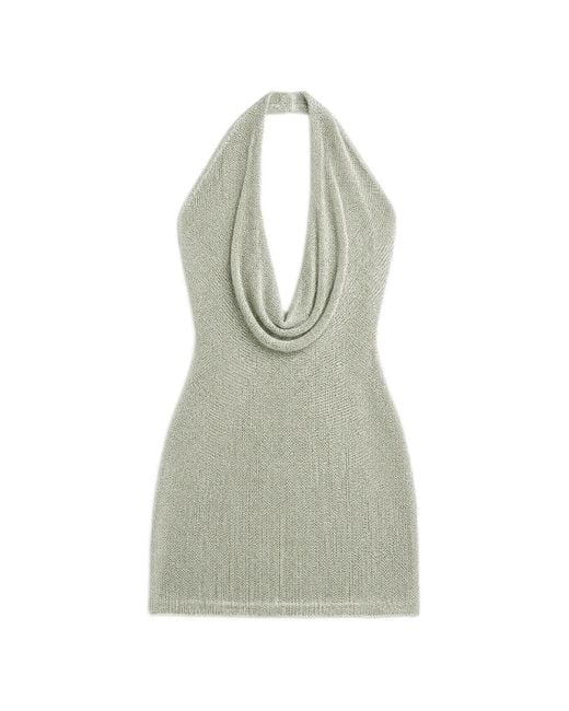 YANGKEHAN Green Cowl-Neck Halterneck Top
