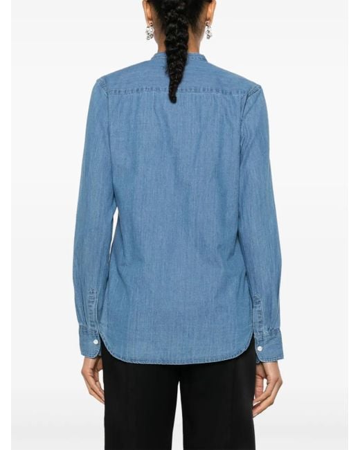 Aspesi Blue Denim Cotton Shirt