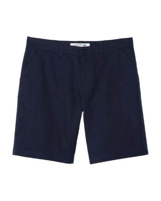 Lacoste Blue Commuter Button-Fastening Shorts for men