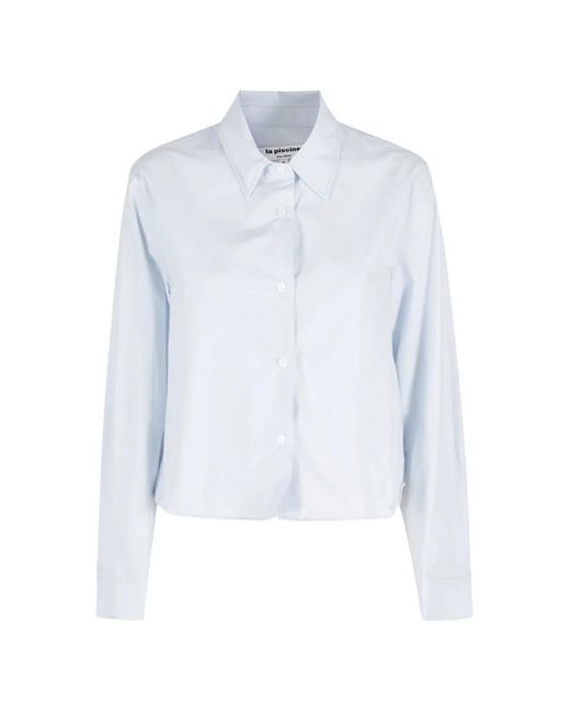 LA PISCINE Blue Button-Up Collared Shirt