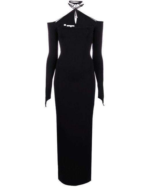 MANURI Black Connie Fitted Long Dress
