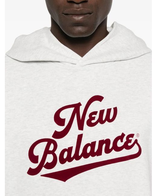 メンズ New Balance ロゴ パーカー White