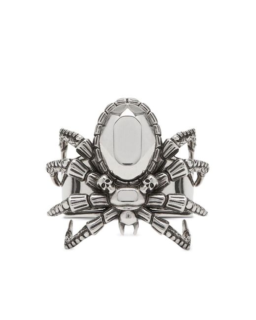 Anello Con Ragno di Alexander McQueen in Metallic da Uomo