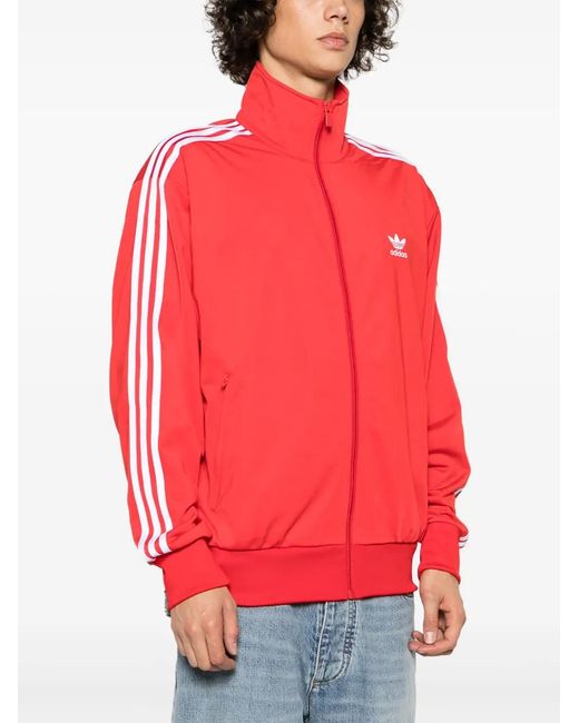 Adidas Red Firebird Trefoil-Logo Jacket for men