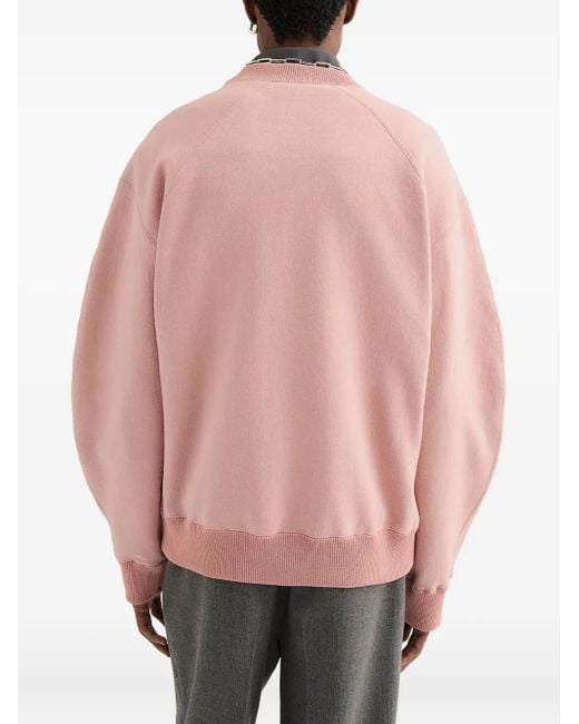 Jil Sander Pink Crew-Neck Sweatshirt for men