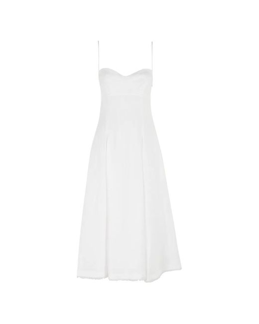 Jonathan Simkhai Pleated Camisole Midi Dress in White | Lyst