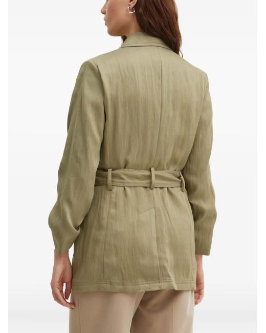 DKNY Green Pocket Belted Jacket