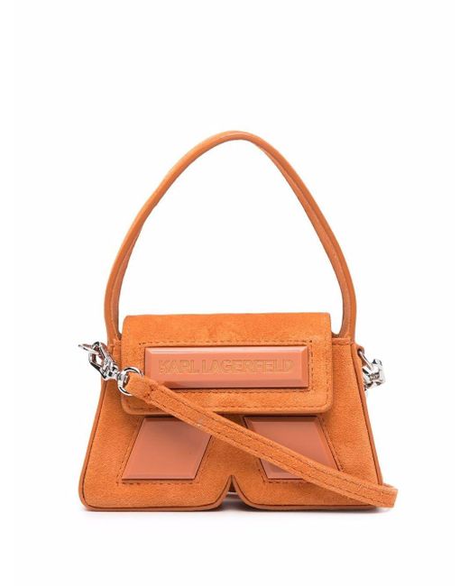 Karl Lagerfeld Leather Essential K Mini Bag in Orange Lyst Canada