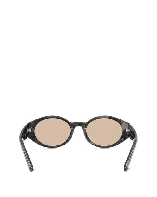 DIESEL Gray Lunettes De Soleil À Monture Ovale