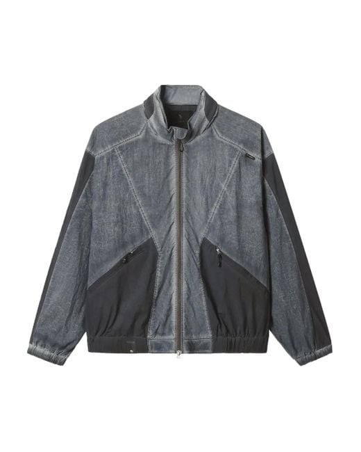 FIVE CM Gray Panelled Zip-Up Windbreaker for men