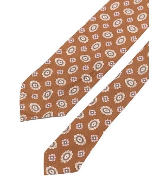 Lardini White Patterned Tie for men
