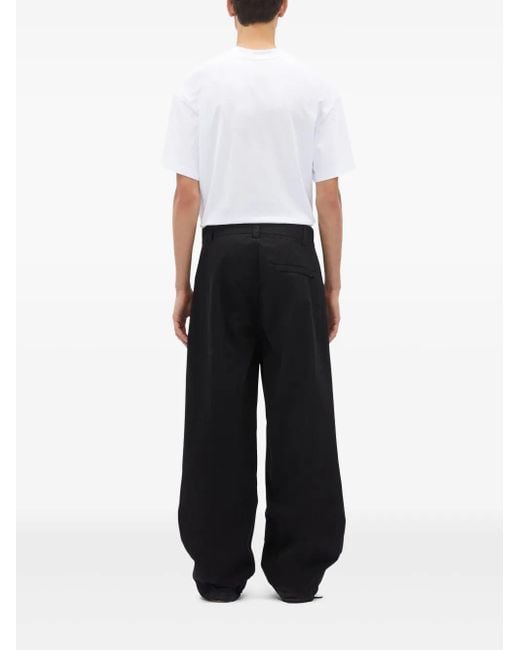 MSGM Blue Wide-Leg Trousers for men