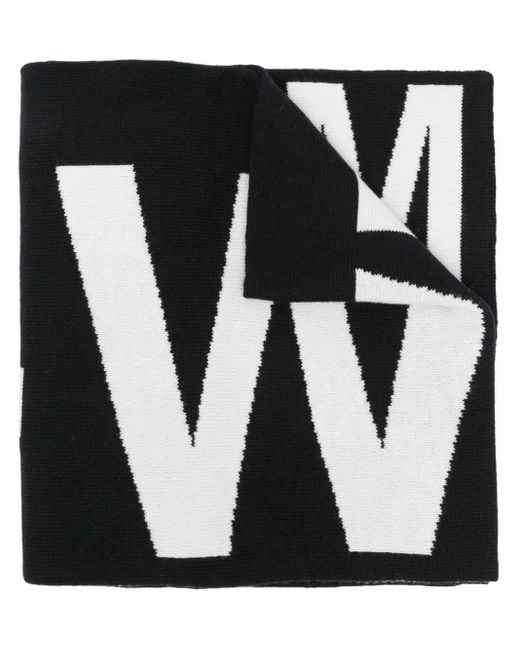Écharpe nervurée à logo intarsia Off-White c/o Virgil Abloh en coloris Noir  | Lyst