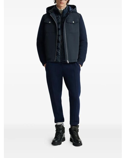 Fusalp Blue Hooded Bomber Jacket for men