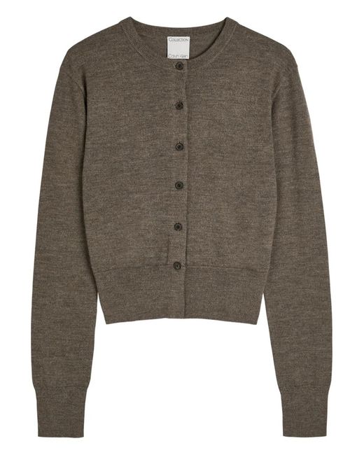 Calvin Klein Green Lila Button Cardigan