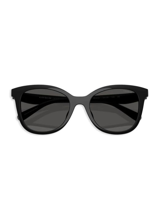 COACH Black Lunettes De Soleil À Plaque Logo