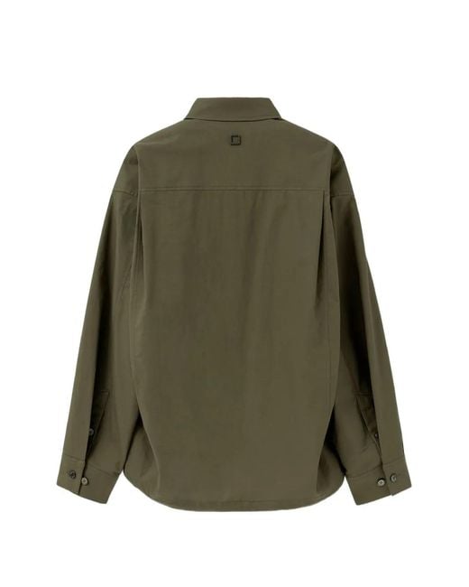Wooyoungmi Green Patch-Pockets Shirt for men