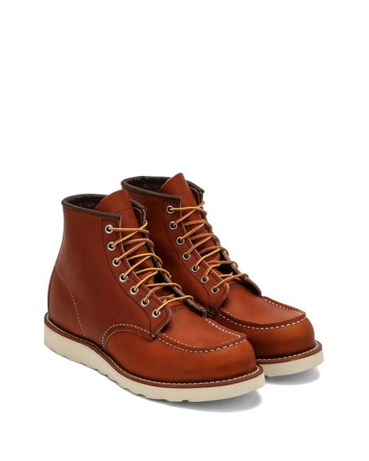 Red Wing Brown Lace-Up Leather Boots for men