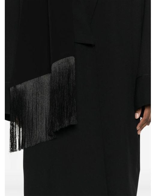 Carven Black Peignoir Midi Dress