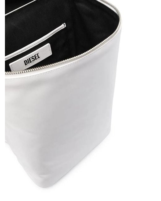 DIESEL White 1Dr Leather Backpack