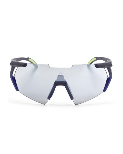 Adidas Blue Mask-frame Sunglasses for men
