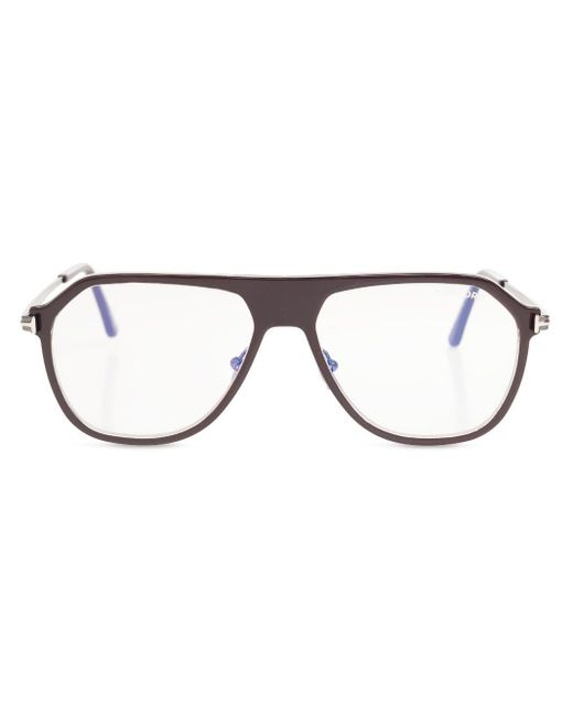 Tom Ford Blue Block Pilotenbrille in Brown für Herren
