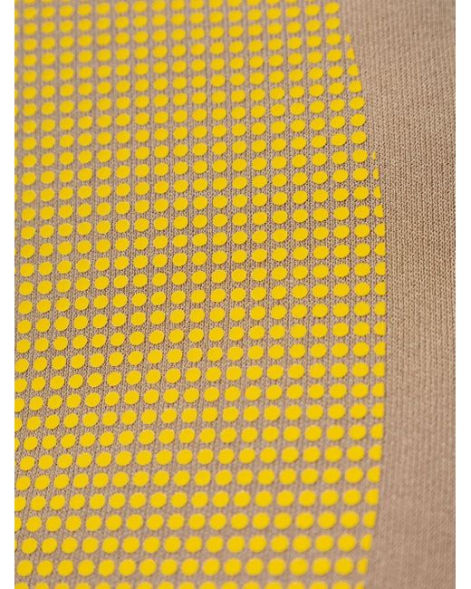 Fendi Yellow Polka-dot Print Maxi Dress