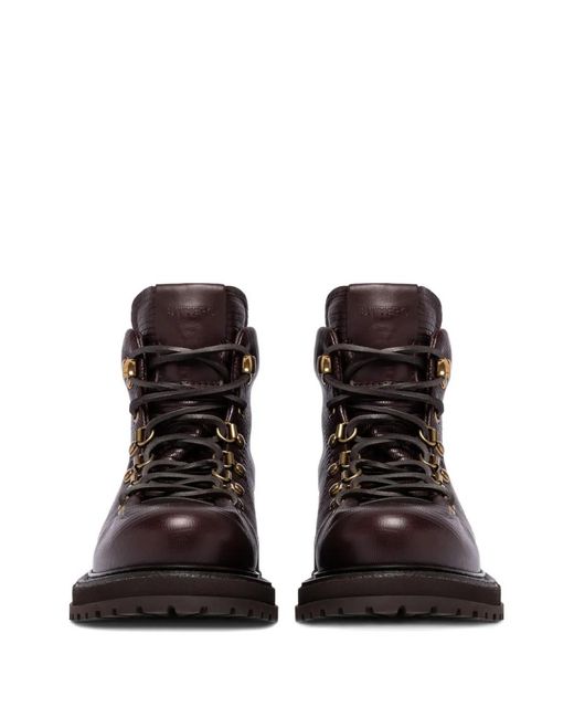 Buttero Brown Bottines À Imprimé Lézard À Œillets