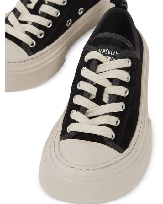 Ann Demeulemeester White Halli Suede Platform Sneakers