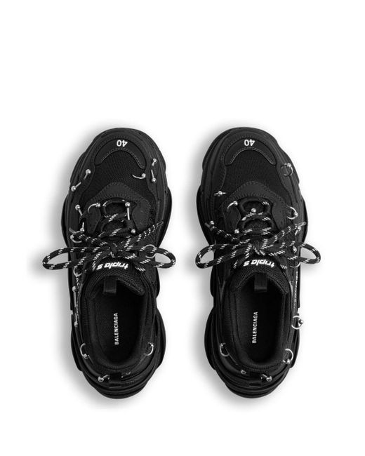 Triple S Sneaker With Piercings Balenciaga de hombre de color Black