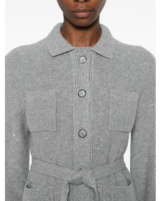 Cardigan À Boutonnière Gran Sasso en coloris Gray