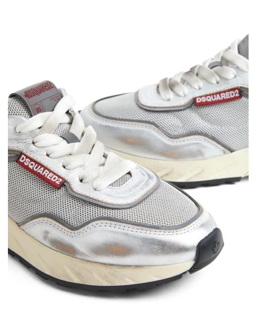 DSquared² White Sneakers Im Used-Look