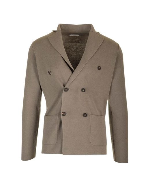 Al Duca D'aosta Brown Blazer À Boutonnière Croisée for men