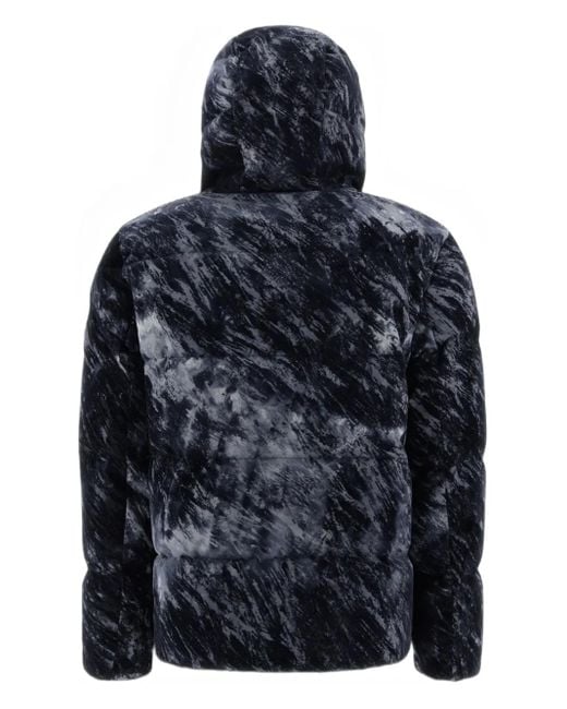 Herno Blue Hooded Patterned Jacket for men