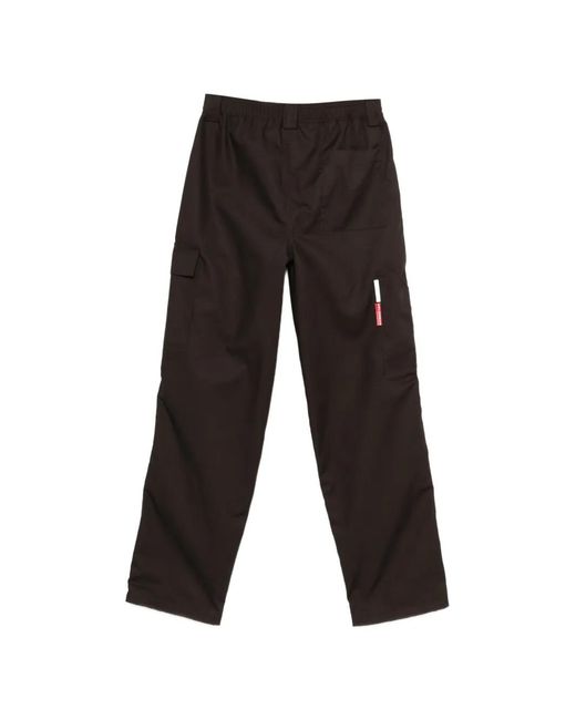 GR10K Black Elasticated-Waist Cargo Pants for men