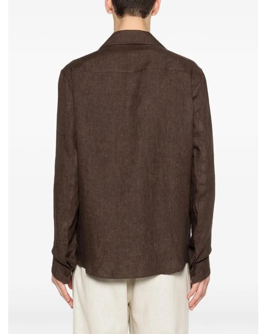 Briglia 1949 Brown Linen Shirt for men