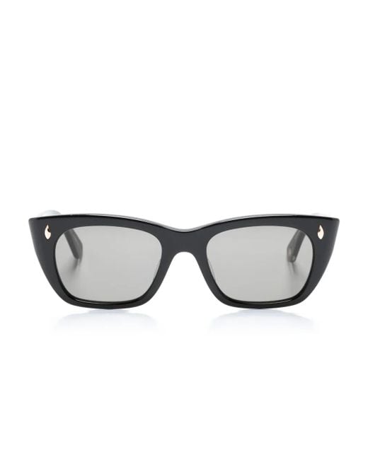 Garrett Leight Gray Webster Sonnenbrille Mit Eckigem Gestell