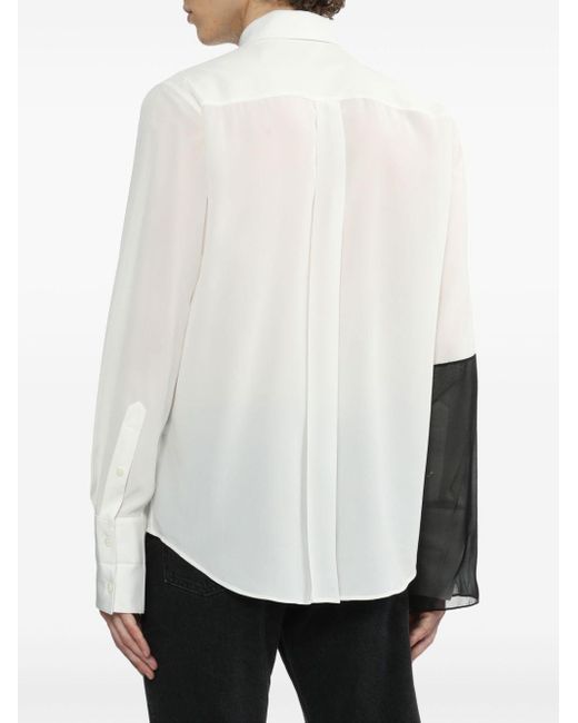 Camicia con design color-block di Helmut Lang in White da Uomo