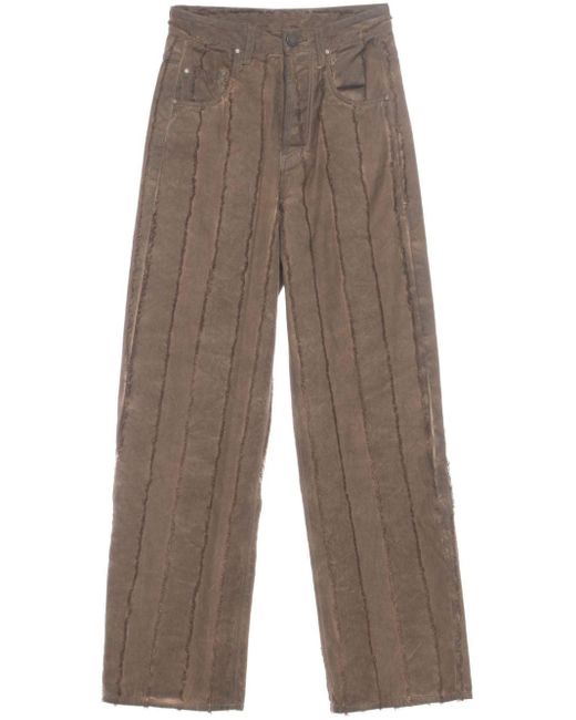 Uma Wang Brown Phyllis Striped Trousers