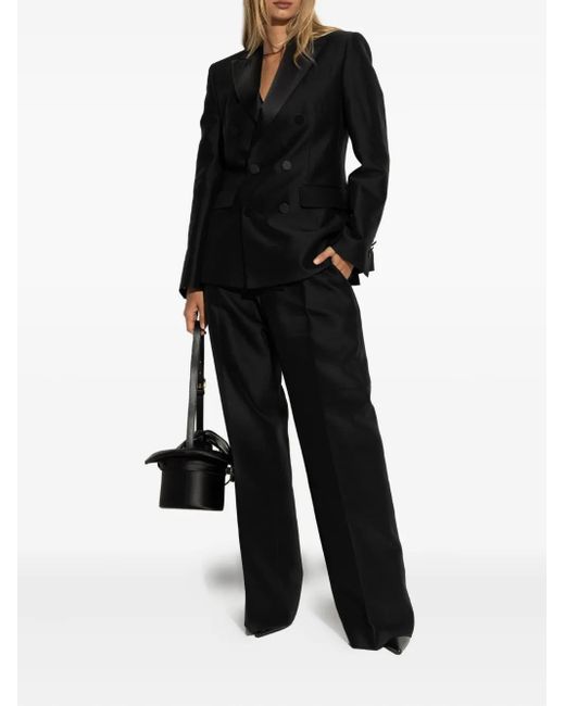 Moschino Black Pointed-Toe Ankle-Tie Pumps