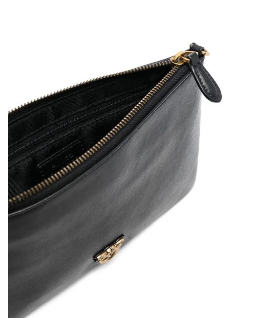 Borsa A Tracolla 'Flat Love Bag' Con Patch Logo di Pinko in Black
