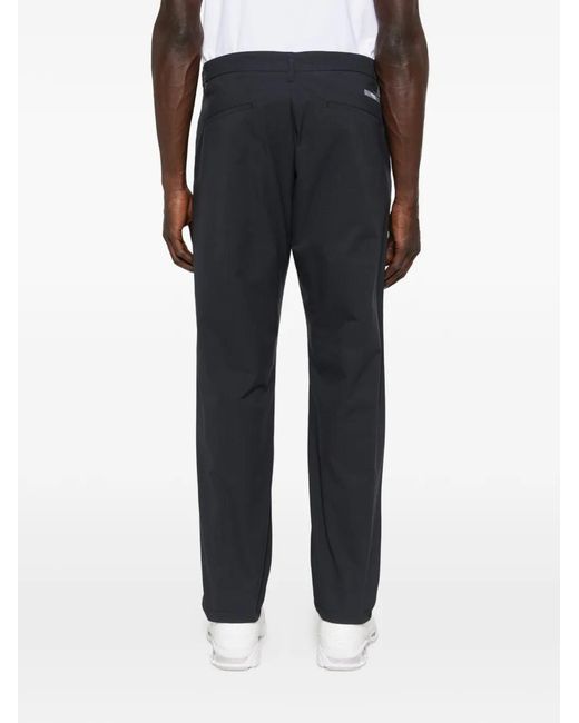 People Of Shibuya Blue Logo-Patch Trousers for men