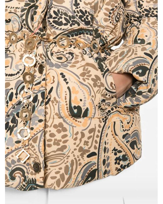 Etro Natural Paisley-Print Hooded Jacket