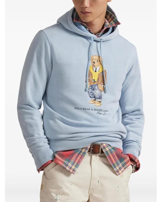 Polo Ralph Lauren Blue Polo Bear Hoodie for men