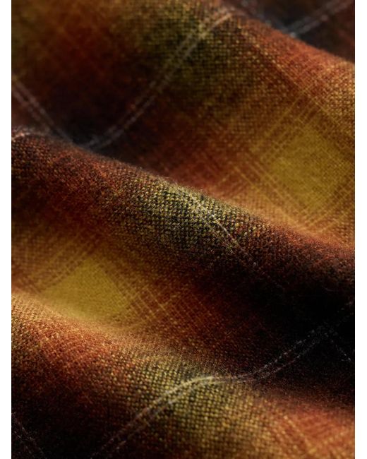 RRL Brown Plaid Button Shirt for men