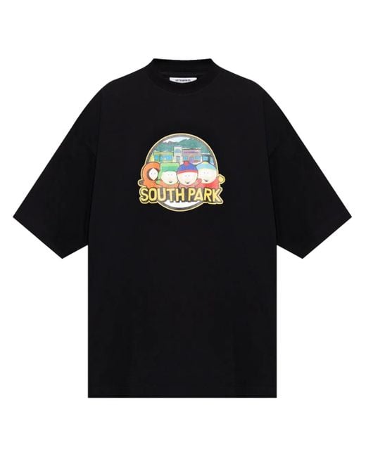 Vetements Black X South Park T-Shirt for men