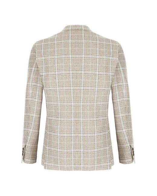 Lardini White Checked-Pattern Blazer for men