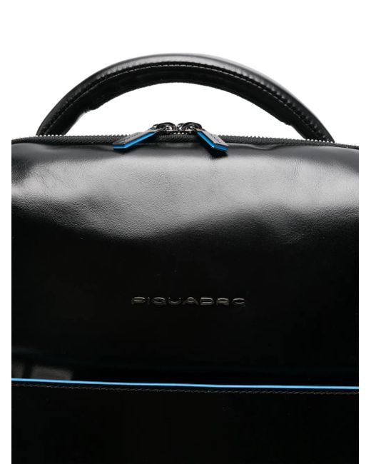 Piquadro Black Personalizable Backpack for men