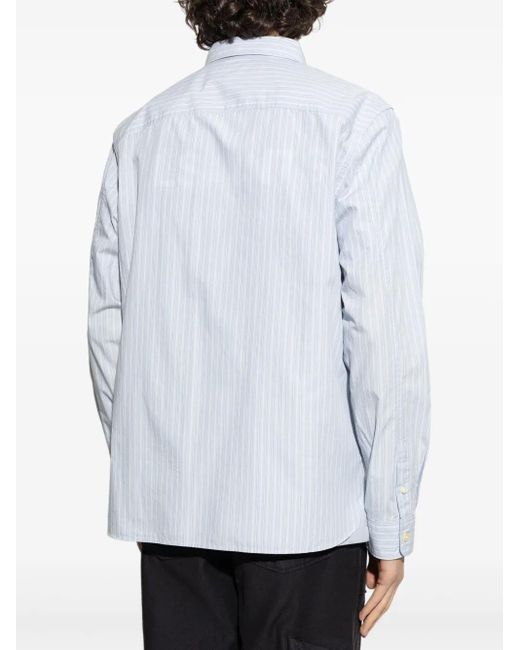 AllSaints White Saint Striped Shirt for men